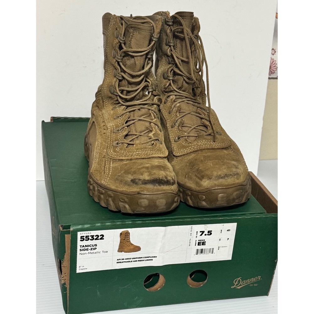 Rocky S2V tactical military boots mens 7.5 W steel toe coyote brown RKC053